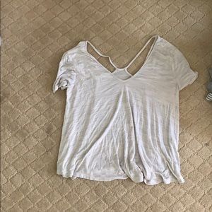 loose gray T-shirt